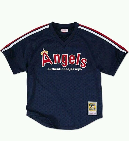 

new mitchell & ness calif #44 reggie jackson batting practice mesh jersey throwbacks mens stitched baseball jerseys, Gray