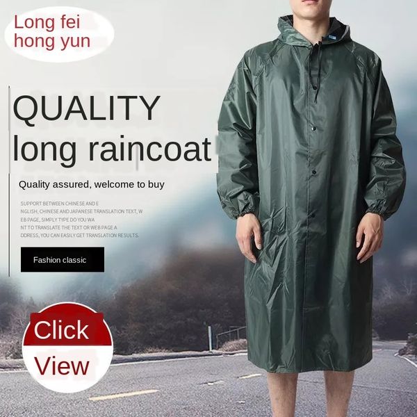 

long oxford raincoat cloak body clothes body clothes travel hiking outdoor poncho guard patrol security jumpsuit, Red;brown