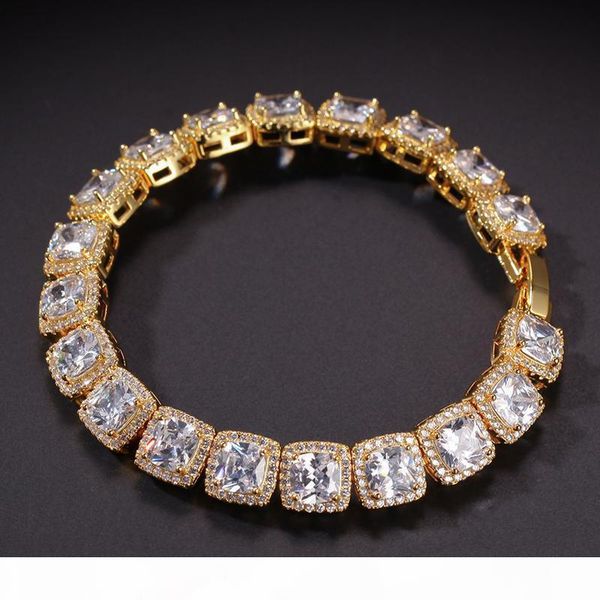 

Mens Hip Hop Gold Bracelets Simulated Diamond Bracelets Jewelry Fashion Iced Out CZ Diamond Link Chain Bracelet