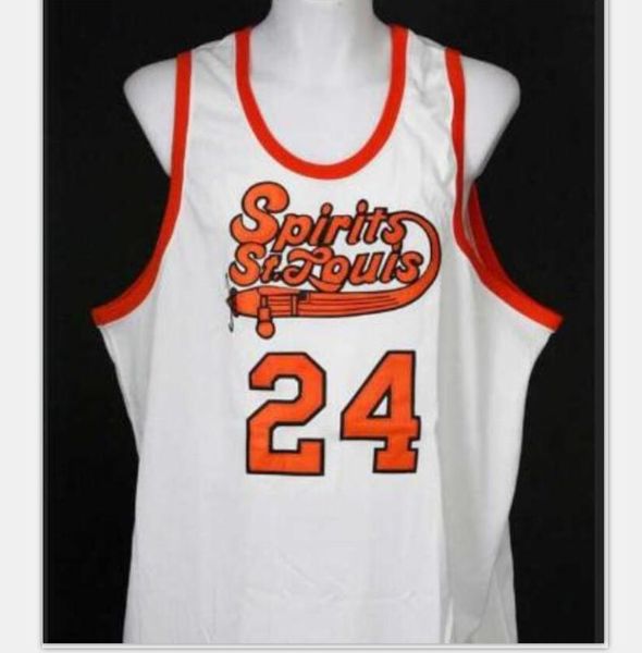 

custom men youth women vintage #24 marvin barnes college jersey st. louis basketball jersey size s-6xl or custom any name or number jersey, Black