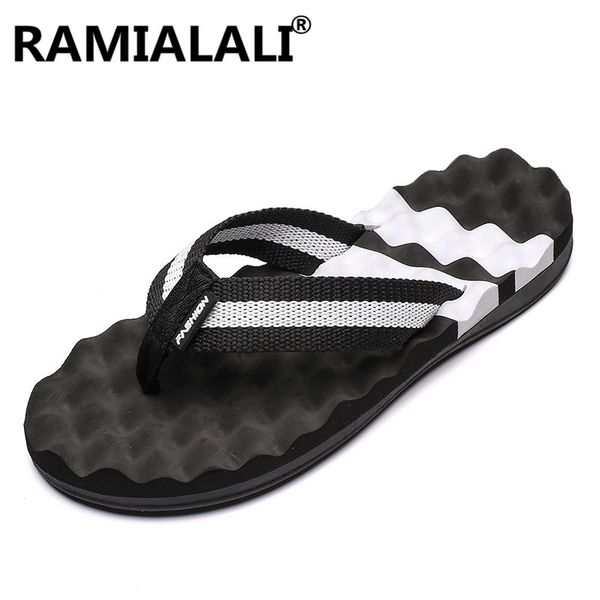 

men flip flops summer fashion beach slippers breathable flat slippers non-slip male shoes water flip flops men big size, Black