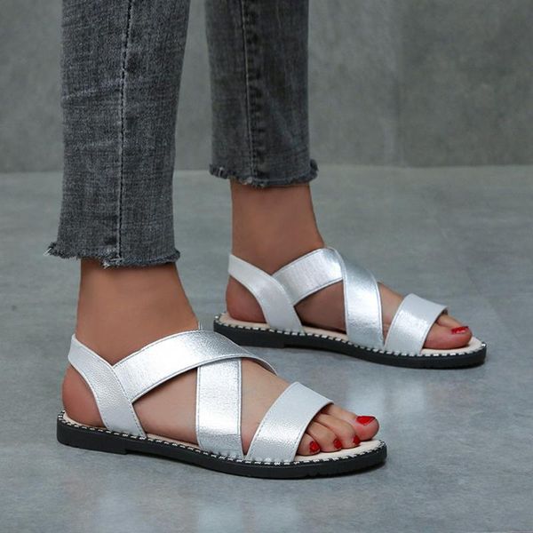 

luxury designer woman flat sandals 2020 summer beach sandals rasteirinha female casual low heel ladies work shoes mules cs10, Black