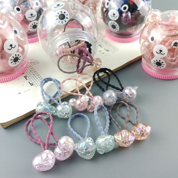 

rubber band accessory rubber band hairpin accessory hairpin, Slivery;white