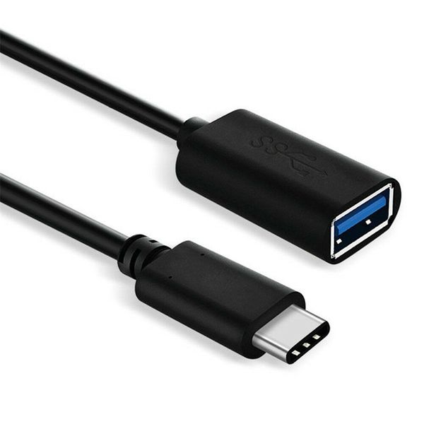 

type-c otg cable usb 3.1 female to type c male adapter for samsung/vivo/oppo/ huawei/xiaomi/sync oneplus 7pro data cord-black