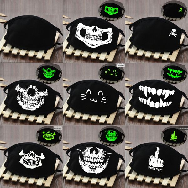 

mouth ice mask anti dust face er dustproof washable reusable ice silk cotton designer printed masks for child ljja4087 #791#915, Black