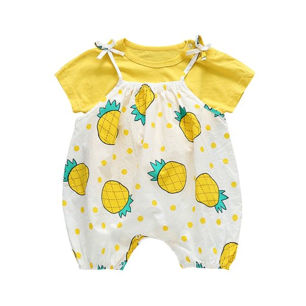 

new baby girl clothing set summer cotton t shirt + sling shorts infant clothes romper jumpsuit, Blue