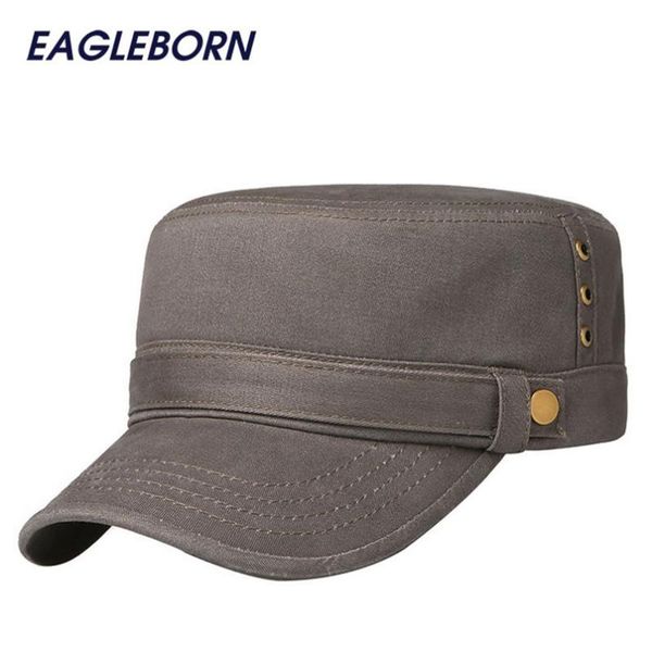 

2020 tactical cap army hat 100% cotton flat roof trucker hats for men women snapback bone brand gorroas casquette, Blue;gray