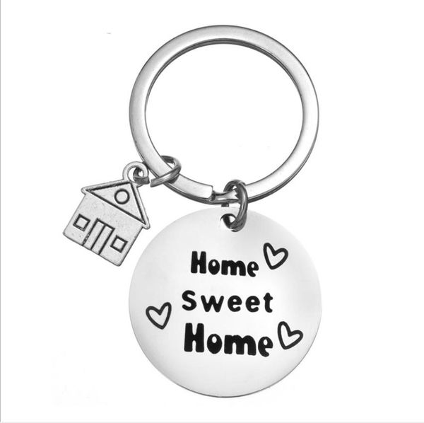 

house home sweet men women keychain car keyring party key chain wholesale, Silver