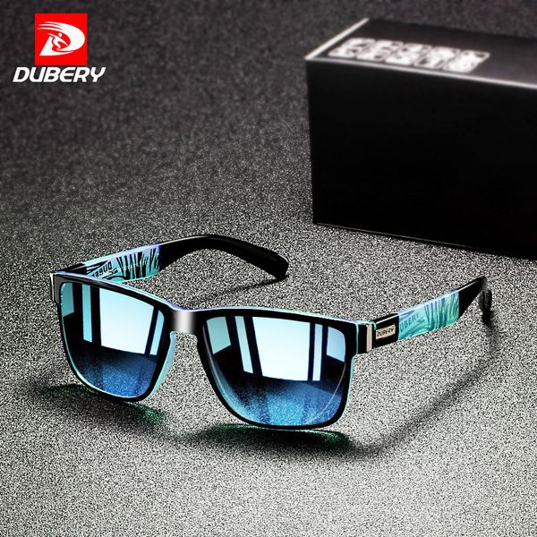 

dubery 2020 classic brand design men polarized sunglasses pc frame colorful resin lenses sun glasses uv400 driving goggles d3, White;black