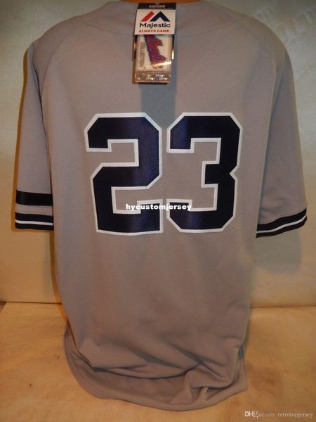 

custom new york #23 1995 don mattingly game baseball jersey gray mens stitched jerseys big and tall size xs-6xl for sale
