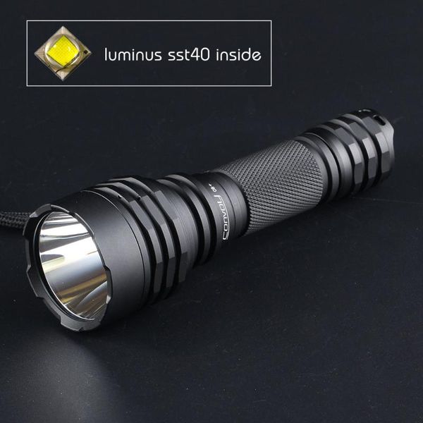 

flashlights torches black convoy c8+ with luminus sst40 , dtp board and ar-coated inside, 2000lm