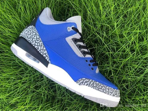 

new air authentic 3 varsity royal man basketball shoes blue cement grey ct8532-400 3s men retro sports sneakers with box