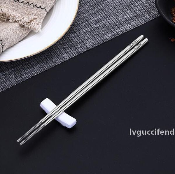 

stainless steel tableware chopsticks are heat - proof square chopsticks