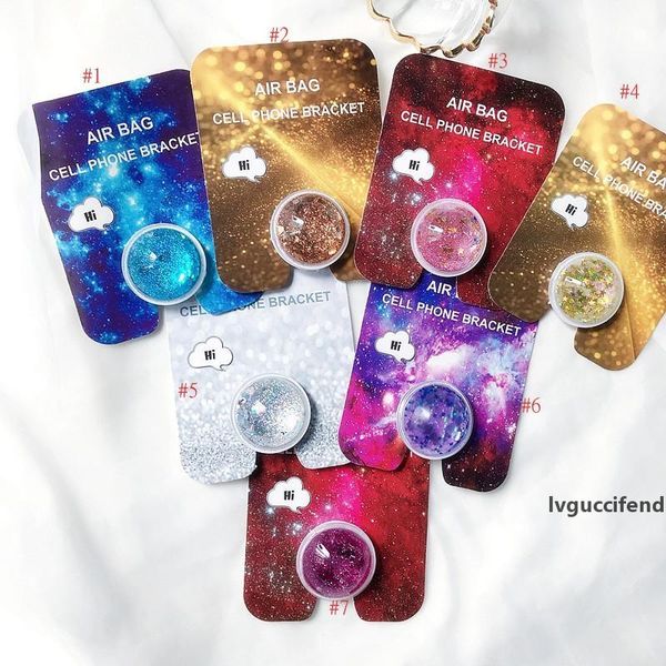 

universal cellphone holder 360 degree luxury quicksand glitter phone holders grip for iphone xs max xr samsung note 9 with retail packaging