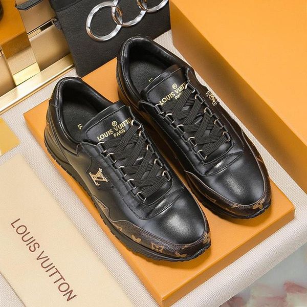 

new mens shoes sneakers trainers running flats leather racer luxury zapatos de hombre lace -up casual mens shoes leather footwears drop ship, Black