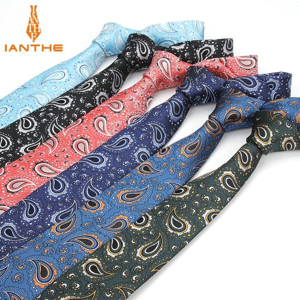 

men's tie 6 cm skinny ties wedding dress neckties for men paisley cravate business pour homme rouge slim bowknot, Black;gray