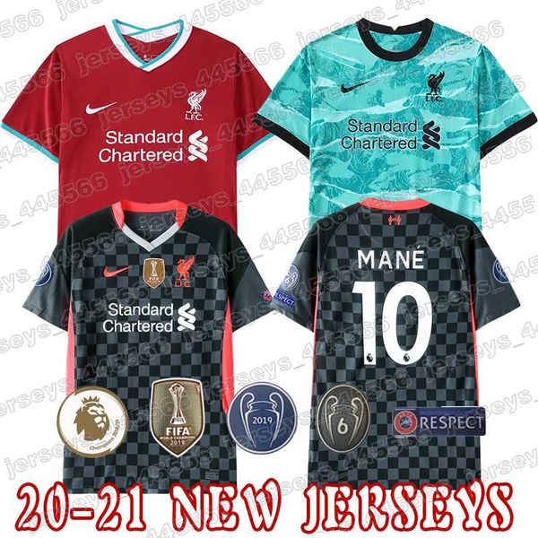

20-21 men euro size:s-4xl football soccer jersey m.salah virgil mane home away lİverpool motocycle racing clothing33333, Black