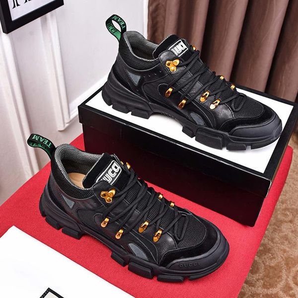 

men 's flashtrek sneaker mens shoes chaussures pour hommes comfortable fashion design sports shoes lace -up vintage men s, Black