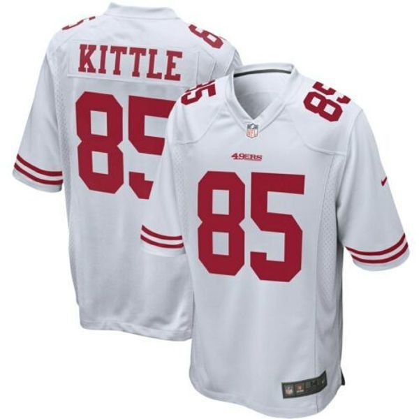 

george kittle #85 men's xs-5xl stitched football jerseys, Gray