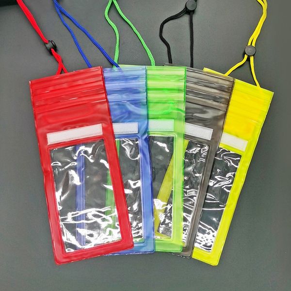 

8yo5d mobile phone magic sticker cover sealed waterproof bag three-layer sealing strip magic sticker outdoor travel mobile phone waterproof