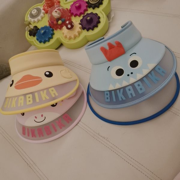 

children's sun hat uv-proof children's cartoon hair hair band band empty hat, Blue;gray