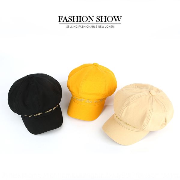 

summer new style women's artistic smiling painter beret octagonal face octagonal korean style all-match painter student hat beret hat, Blue;gray