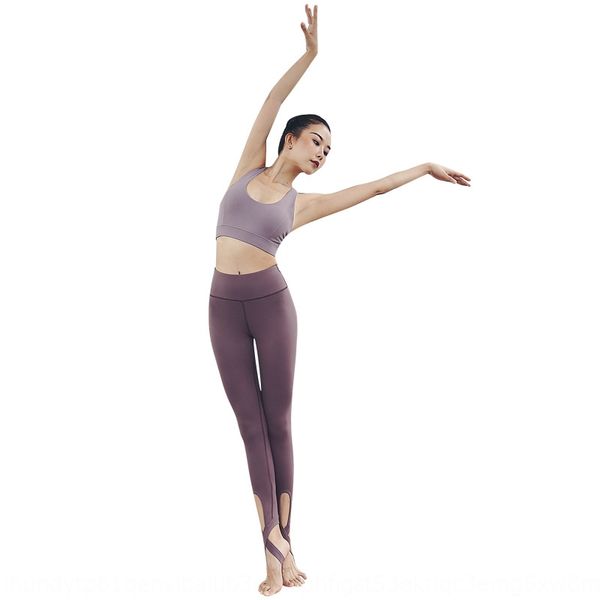 

osztf new exercise exercise hip-lifting pants sports fitness yoga suit two-piece running sports fitness back-beautifying t-shirt tight h, White;black