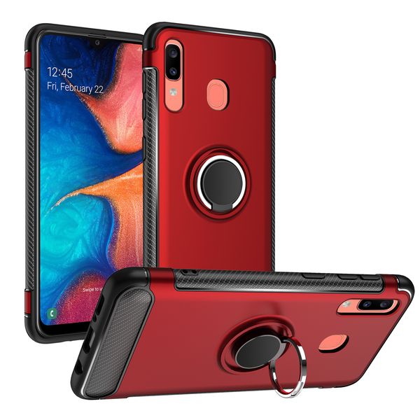 

wholesale finger ring holder card phone case ultra thin soft tpu pc phone case card holder for samsung galaxy a20 with drop resistant