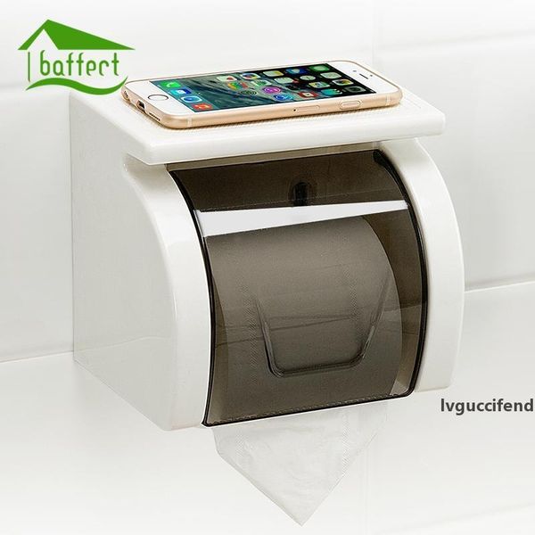 

sucker durable wall mounted bathroom toilet paper tissue roll holder toilet holder roll rolling paper holder box 4 colors t200425