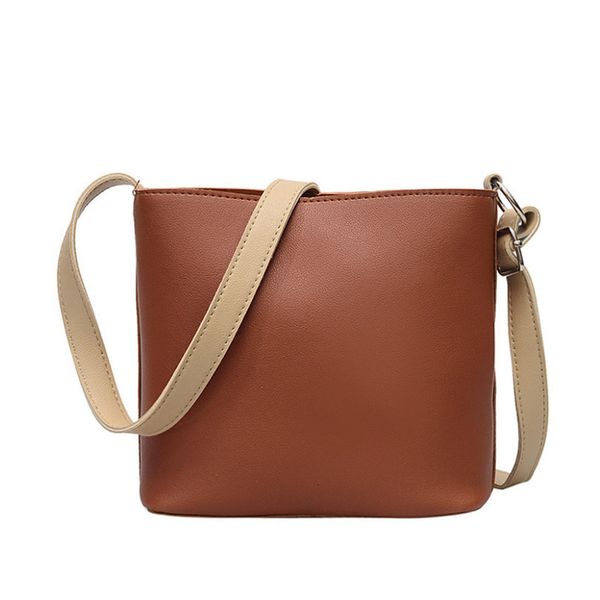 

fashion ladies solid color versatile shoulder bag messenger bag handbag crossbody purse pu for women female