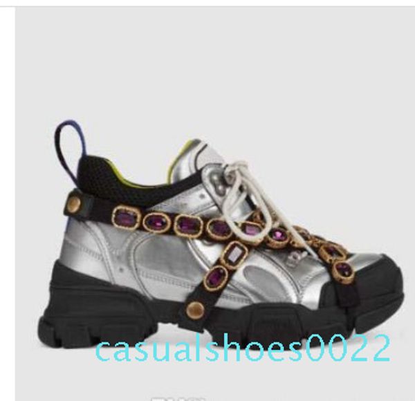 

flashtrek designer shoes with removable crystals mens sneaker fashion designer women shoes casual sneakers size 35-45 c22, Black