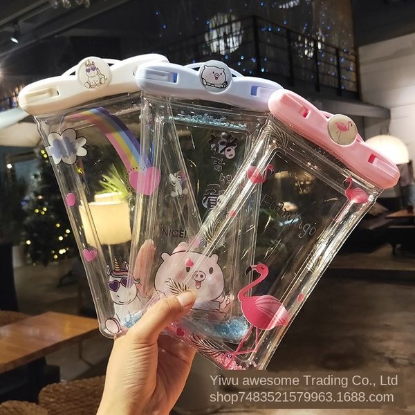 

quicksand cover mobile phone drifting waterproof bag sequins mobile phone waterproof bag