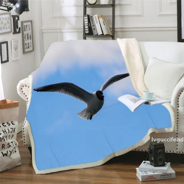 

black eagle throw blanket soft sherpa blanket bed sheet single knee office nap