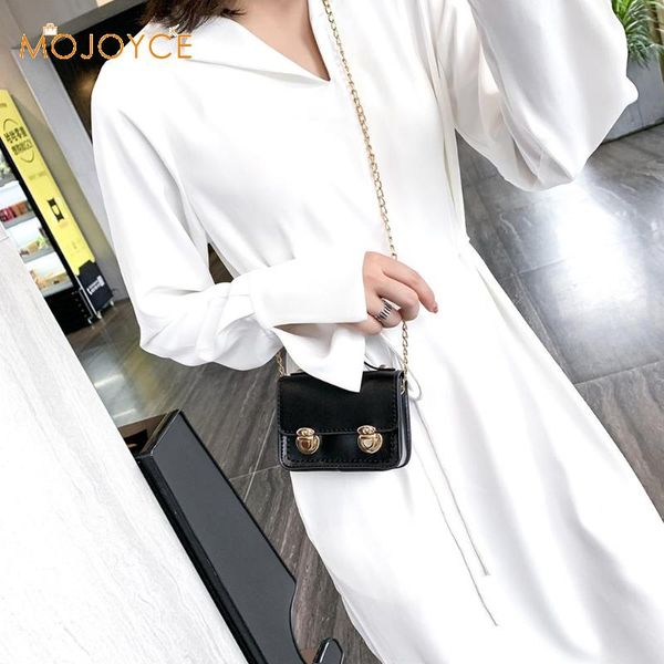 

new korean version the small square women bag fashion handbags retro shoulder bag leather metal buckle flap mini handbag