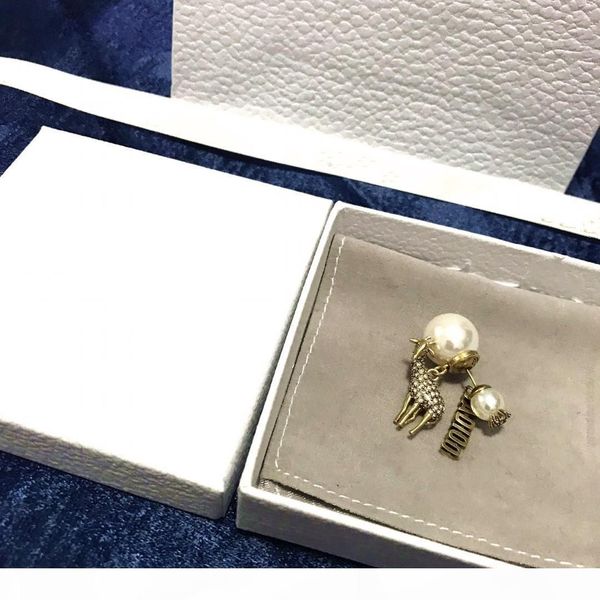 

a selling single goat diamond earring pendant designer earrings luxury designer jewelry women earrings, Golden