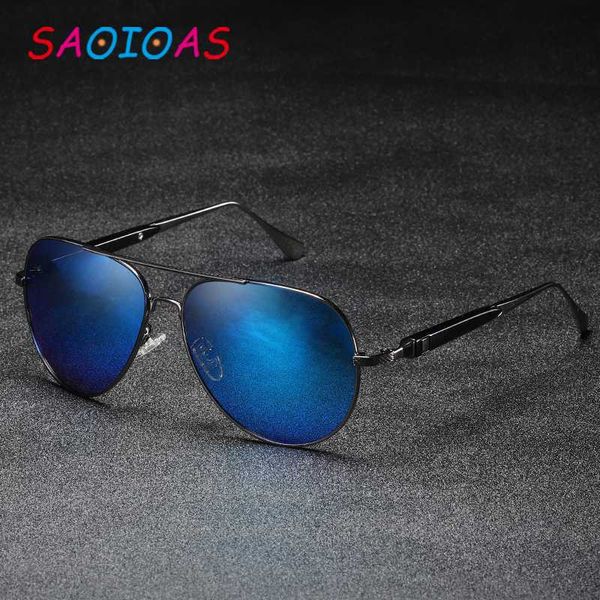 

saoioas 2020 brand pilot style polarized fashion men women sunglasses uv400 protection sunglasses male driving eyewear, White;black