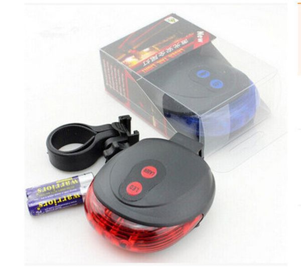 

bicycle laser tail-light 5led parallel laser taillights mountain bike safe warning light
