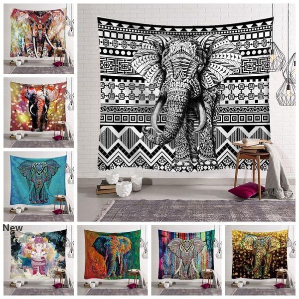 

12 styles bohemian mandala tapestry beach towel elephant printed yoga mats polyester bath towel home decoration outdoor pads cca11528 30pcs