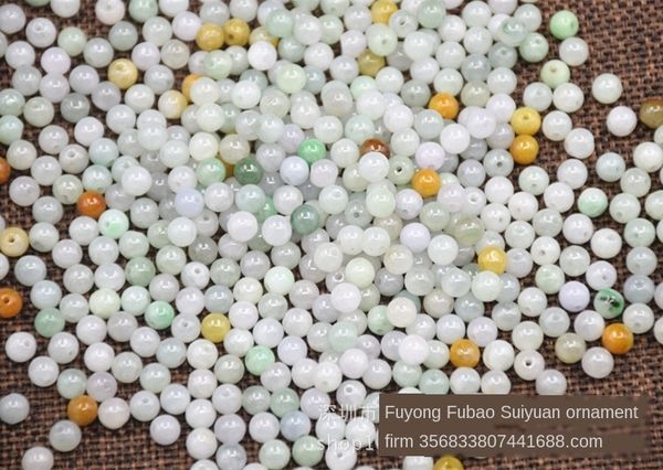 

jade bulk a defective three color natural burmese jade ice diy necklace bracelet beads bracelet beads, Silver