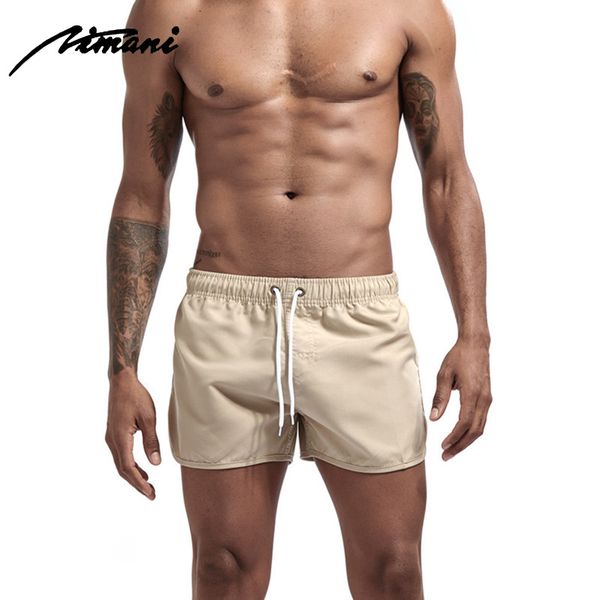 

pocket quick dry swimming shorts for men swimwear man swimsuit swim trunks summer bathing beach wear surf boxer brie, White;black