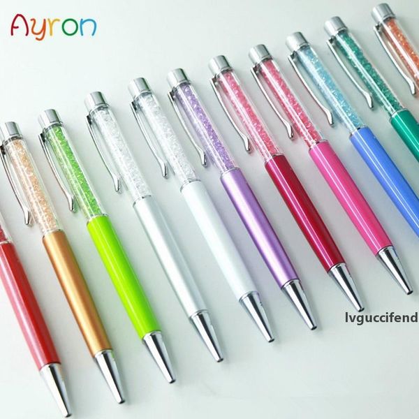 

ayron 1 pcs crystal pen diamond ballpoint pens stationery ballpen caneta novelty gift zakka office material school supplies, Blue;orange