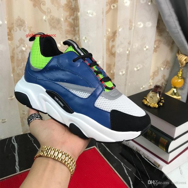 

fashion men 18 shoes mesh and leather sneakers men women platform casual shoes 20christian20s, Black;green