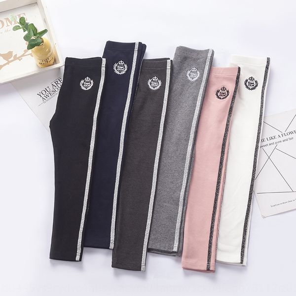 

wear 2020 new and trousers autumn pants girls' pants cotton trousers medium and large children's leggings korean children's w, Blue