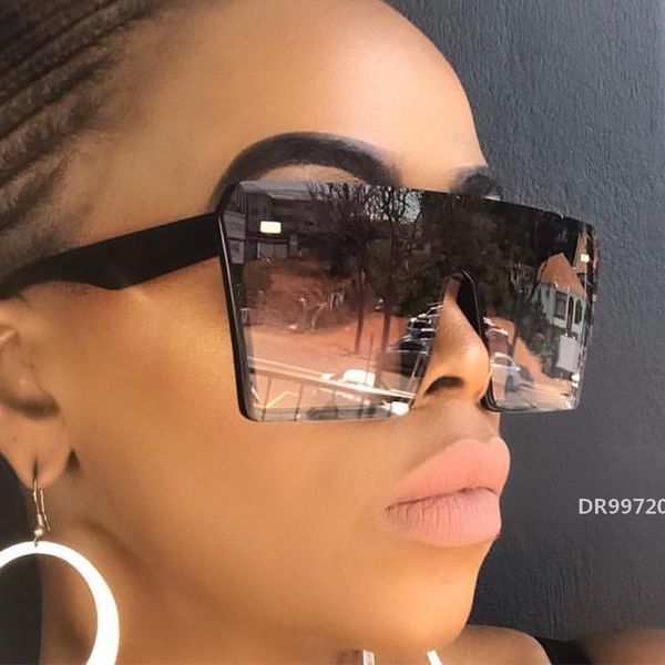 

oversized square sunglasses men women vintage travel gradient lens shades sun glasses men big black frame glasses 2020 summer unisexdr99720, White;black