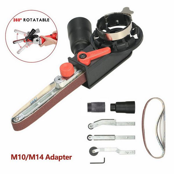 

didihou belt sander 115/125 electric angle grinder with m14 thread spindle for woodworking metalworking belt grinder adapter