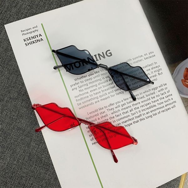 

2020 new personalized sun children's metal lips street shooting men's glasses glasses and women's fashionable children's, Blue