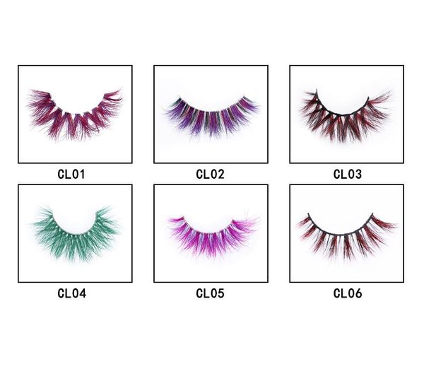 

15mm 9D mink lashes Bright eyes Colored false eyelashes Long and thick 100 Real 9D Mink Eyelash box CL series Beauty makeup