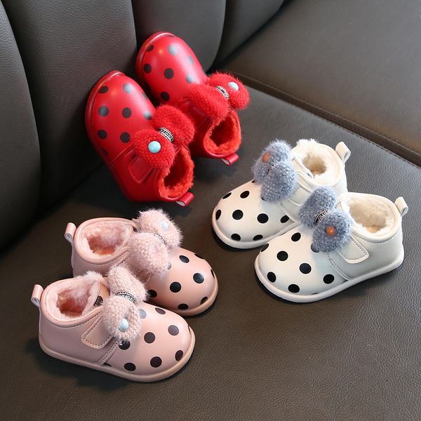 

children kid baby girls boots ankle sport short bootie casual bowknot warm shoes solid hook & loop buckle baby girl shoes 2 year, Black