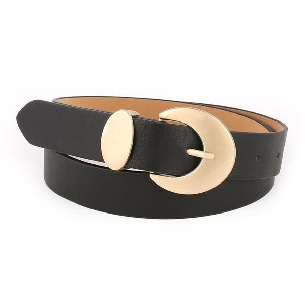 

women's belts made of pu leather dress clothes leather silver buckle waist belts for women intimate beautiful versatile, Black;brown