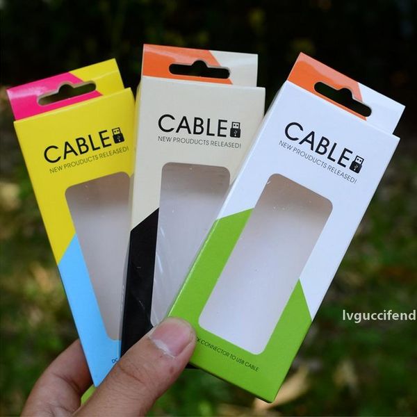 

2015 empty micro usb cable retail package paper box for mobile phone smart phone 1m 2m mobile phone charger cable packaging universal dhl